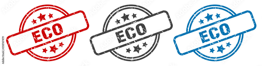 eco stamp. eco round isolated sign. eco label set eco stamp. eco round isolated sign. eco label set