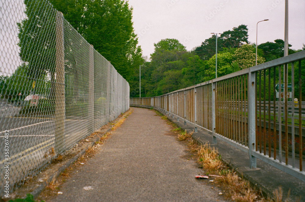 An urban empty walk way in Bracknell, England An urban empty walk way in Bracknell, England