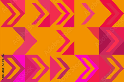 Orange vector background with pointers. Pop art style.