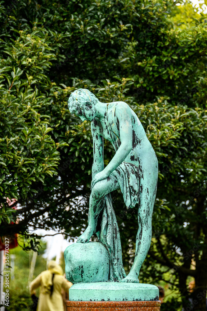 Statue in Copenhagen, the capital of Denmark