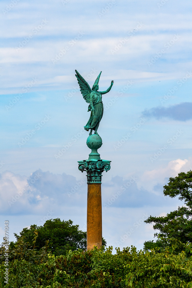 Obraz premium Statue in Copenhagen, the capital of Denmark
