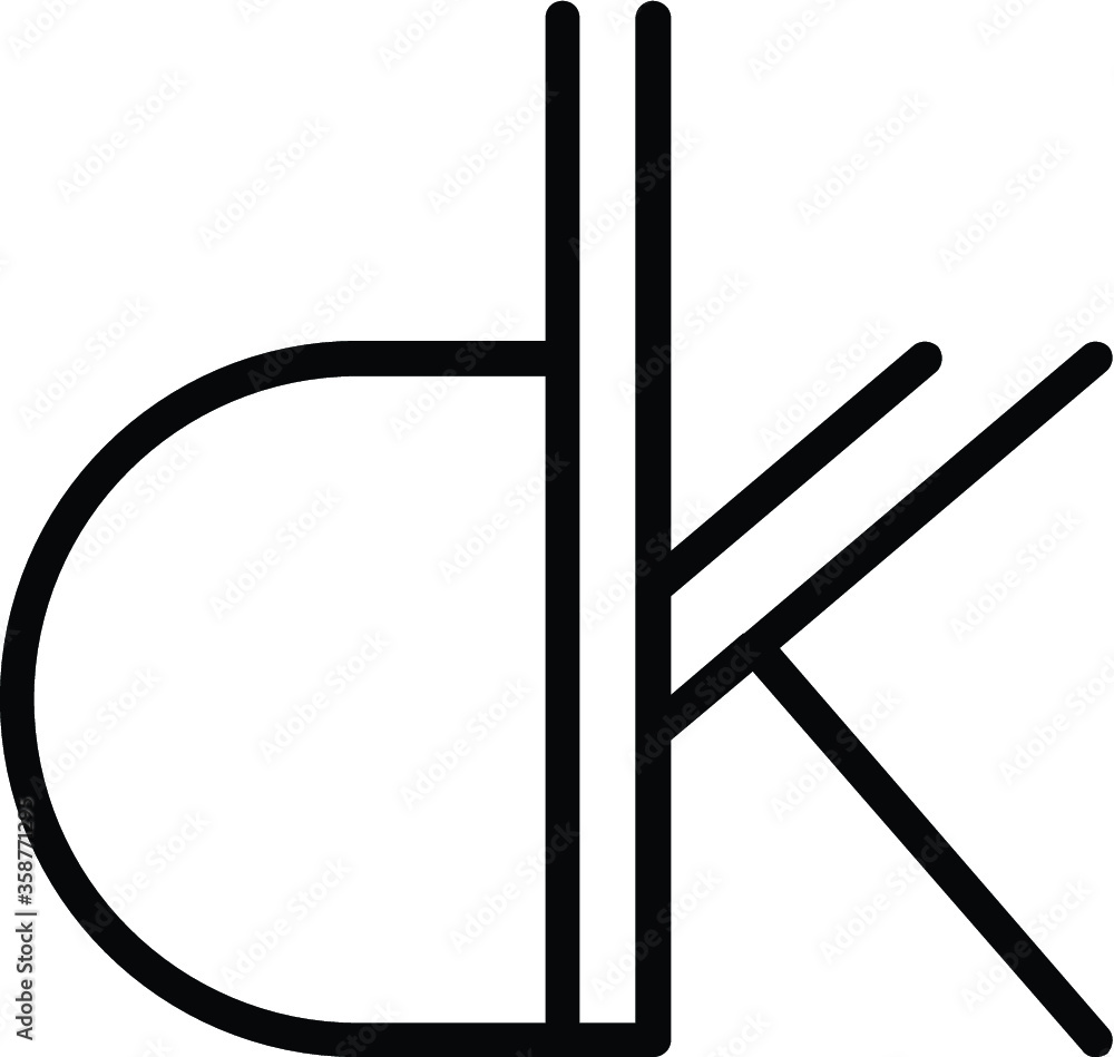 Alphabet letter icon logo DK Alphabet letter icon logo DK