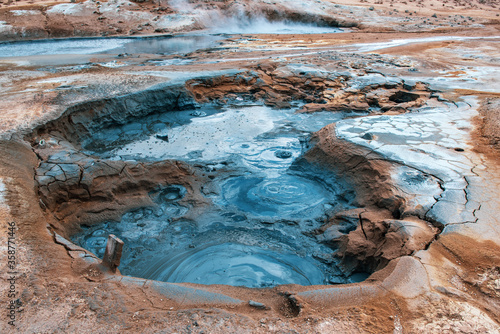 Konstfotografi Geothermal area Hverir, Iceland.