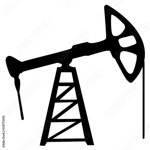 Icon of an oil pump for oil production (Pumpjack)