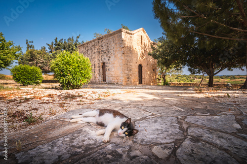 Saint Varvara medieval church near Ayia Napa, Cyprus - one of the top attractions, religion and travel inspiration. photo