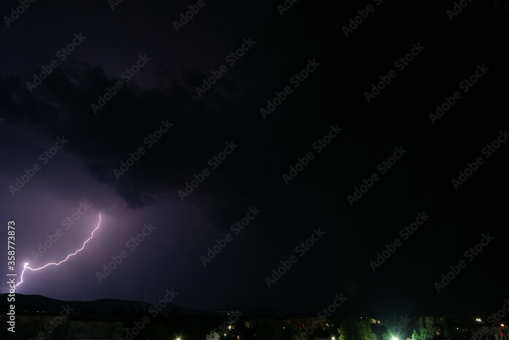 Thunderstorm in the town of Berkovitsa
