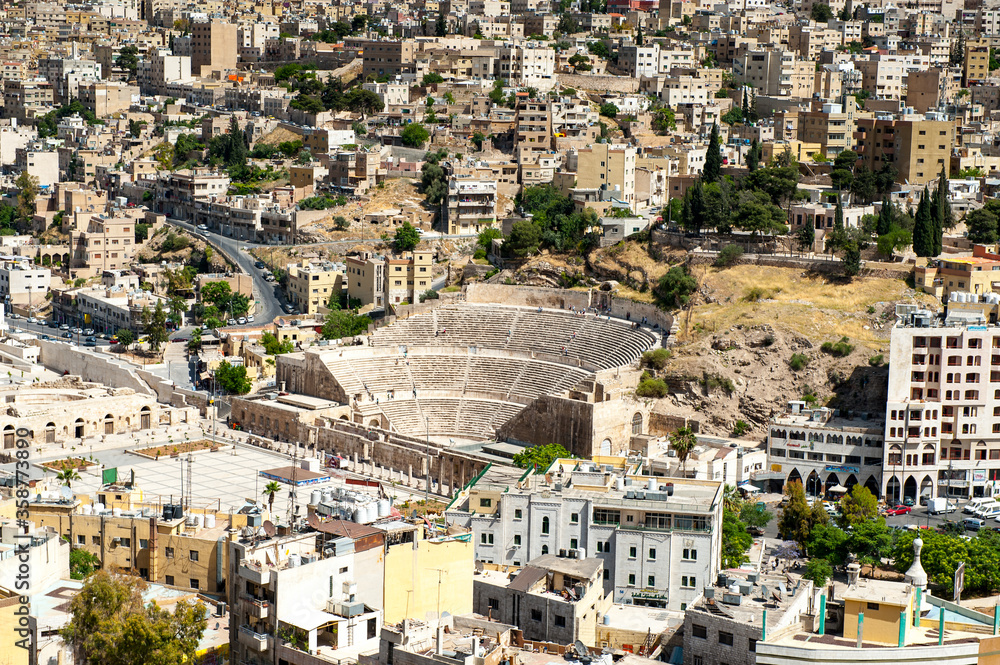 It's Ancient theater in Amman, the capital of Jordan
