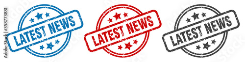 latest news stamp. latest news round isolated sign. latest news label set