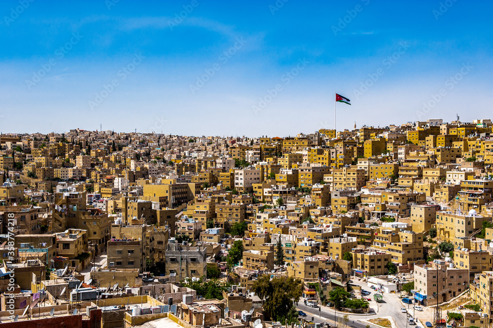 Obraz premium It's Panorama of the city of Amman, Jordan