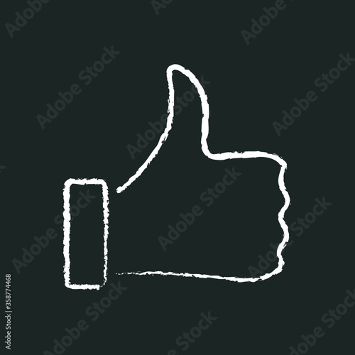 chalk icon, symbol, thumb up