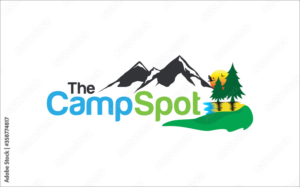 Fototapeta premium Creation for camping and adventure logo design template