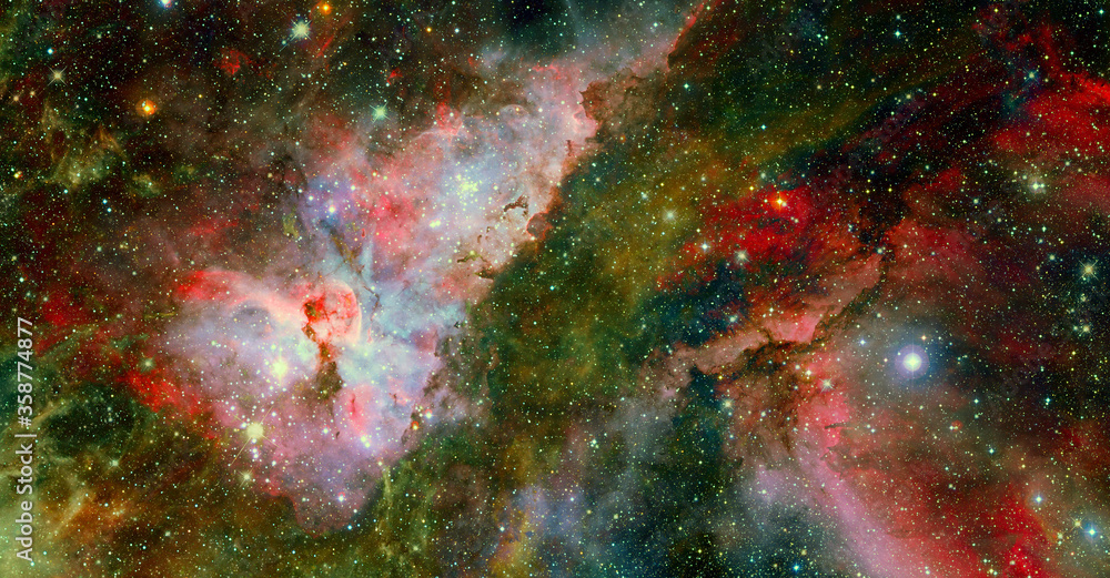 Fototapeta premium Starry outer space. Background texture. Elements of this image furnished by NASA