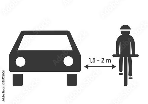 Abstandsregel - Fahrradfahrer mit Auto überholen