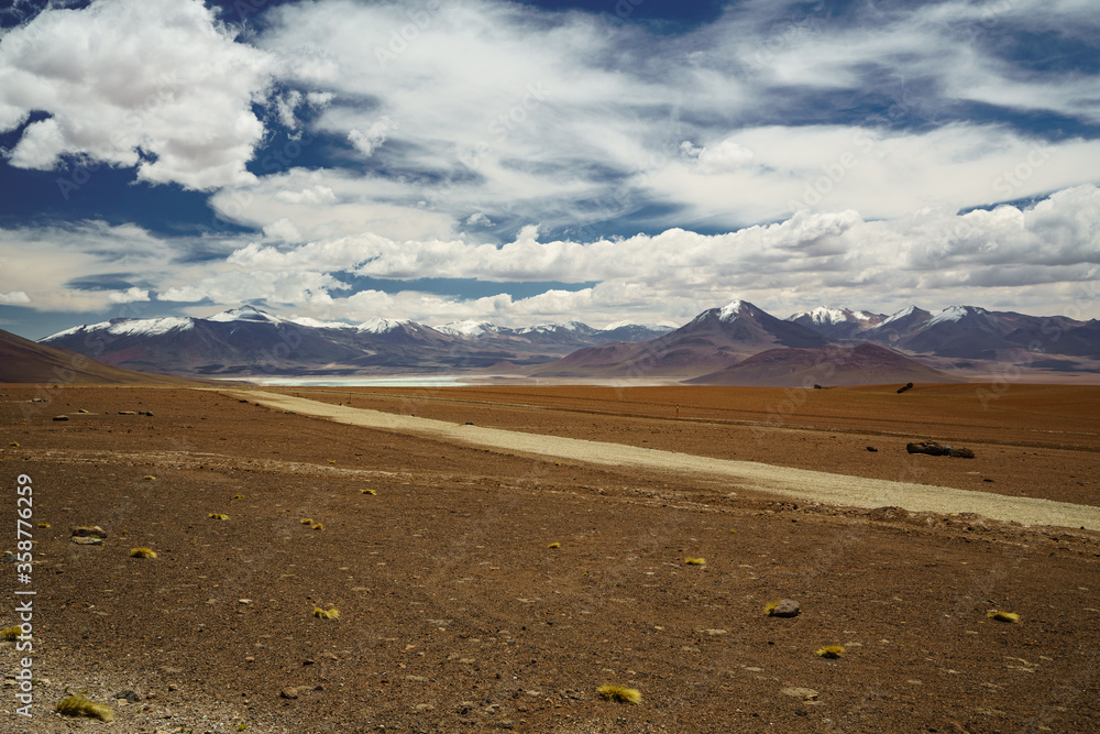 Laguna Verde and bolivian Andes on chilean border near San Pedro de Atacama