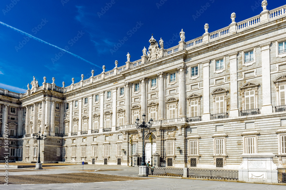 It's Side of the Royal Palace, Madrid Spain