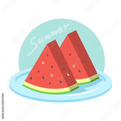 すいかのイラスト