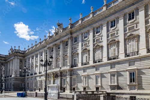It's Part of the Palacio Real, Madrid, Spain. Royal Palace is the official residence of the Spanish Royal Family