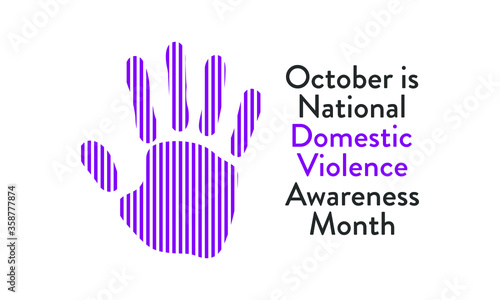 Vector illustration on the theme of Domestic Violence awareness month observed each year during October.