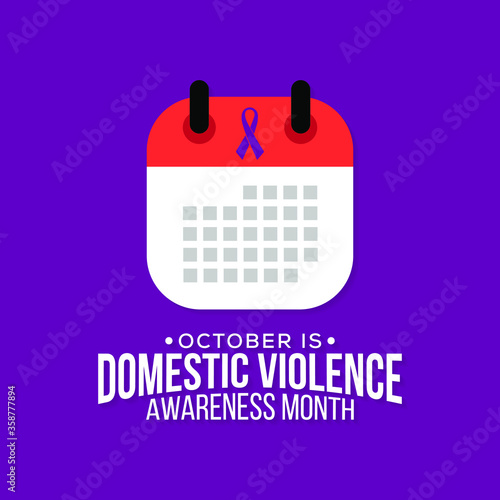 Vector illustration on the theme of Domestic Violence awareness month observed each year during October.