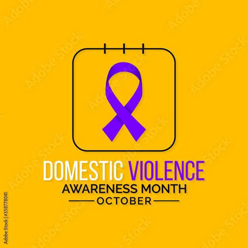 Vector illustration on the theme of Domestic Violence awareness month observed each year during October.
