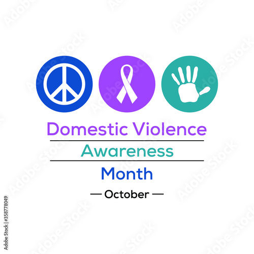Vector illustration on the theme of Domestic Violence awareness month observed each year during October.