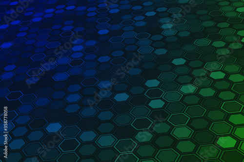 Abstract hexagon background. Futuristic tech illustration.