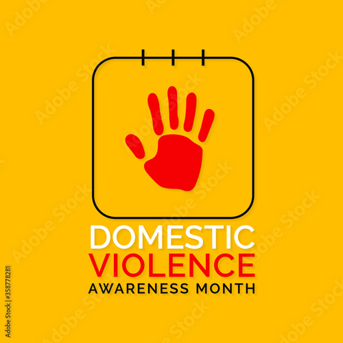 Vector illustration on the theme of Domestic Violence awareness month observed each year during October.