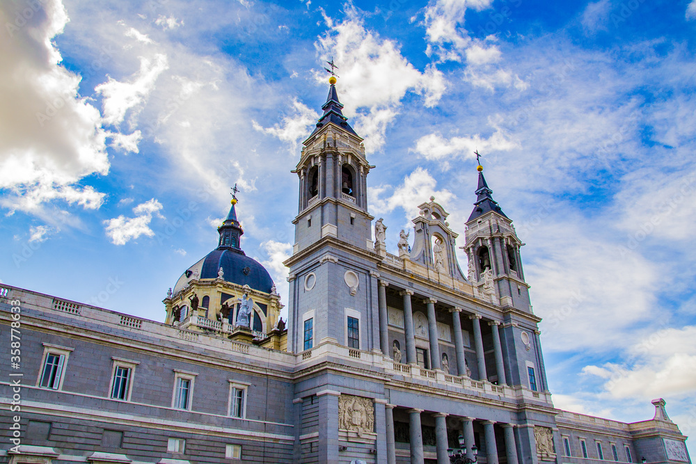It's Santa Maria la Real de La Almudena. It's Catholic cathedral in Madrid, Spain