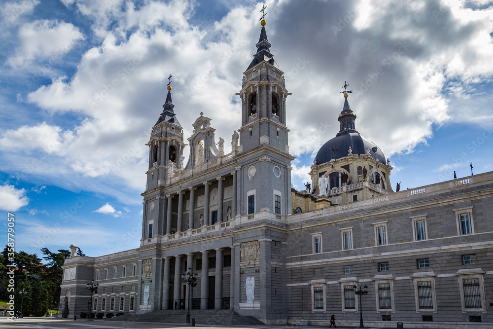 It's Santa Maria la Real de La Almudena. It's Catholic cathedral in Madrid, Spain