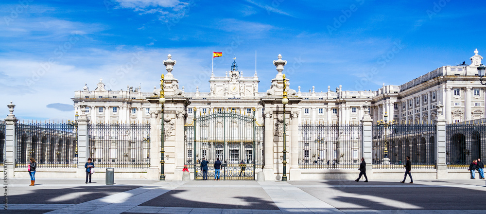 It's Main entrance into the Royal Palace in Madrid, Spain