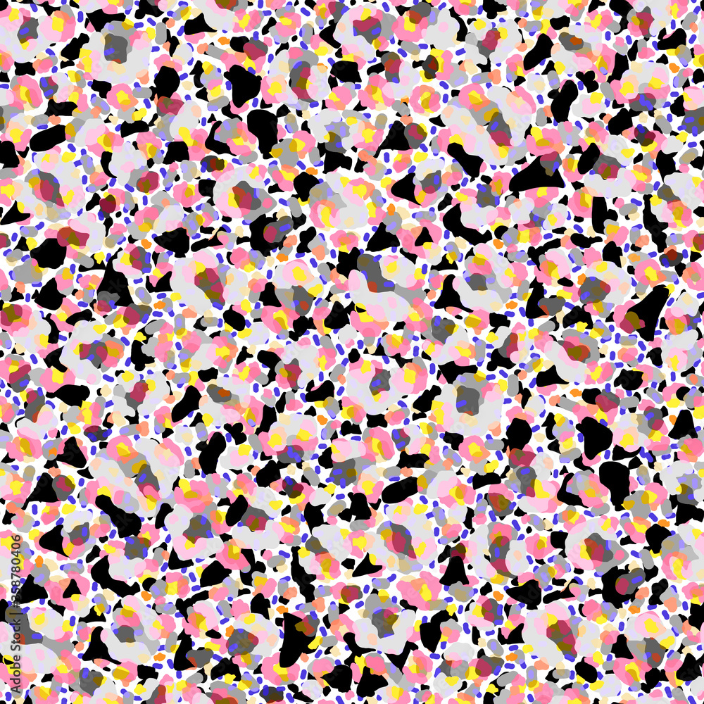 Stylish seamless pattern with oval pieces, colorful spotted texture Stylish seamless pattern with oval pieces, colorful spotted texture