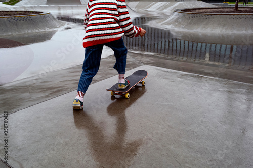 Skater on skateboard in Skate Park