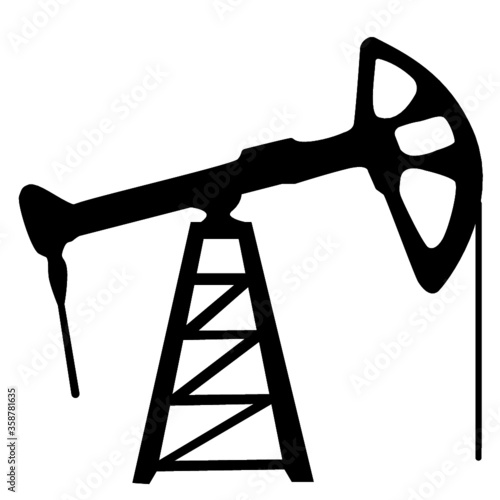Icon of an oil pump for oil production (Pumpjack)