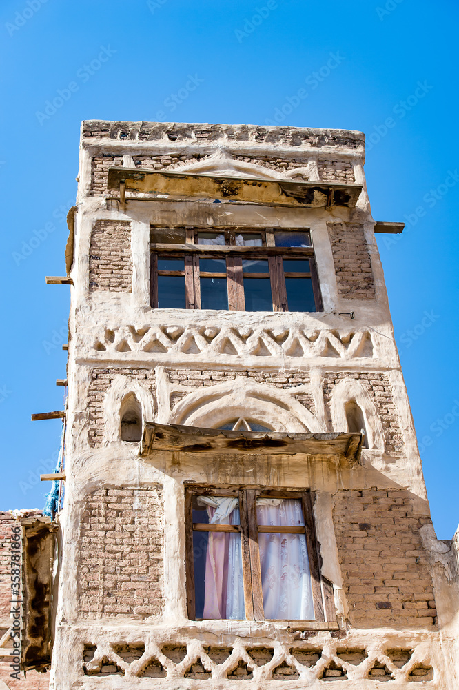 It's Architecture of the capital of Yemen, Sana'a