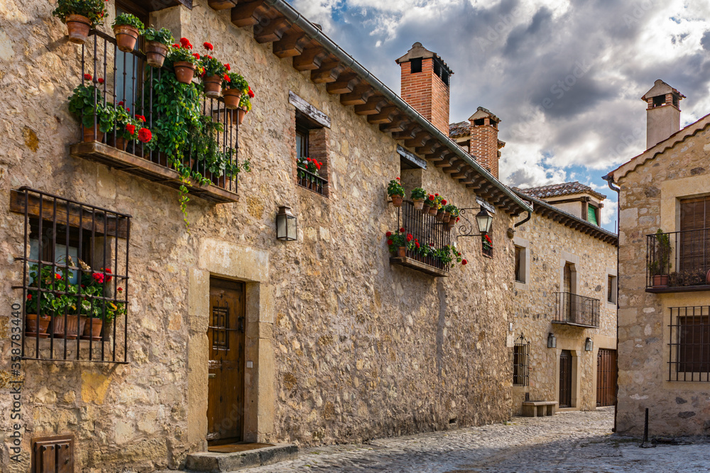 Fototapeta premium Streets of the medieval town of Pedraza in the province of Segovia (Spain)