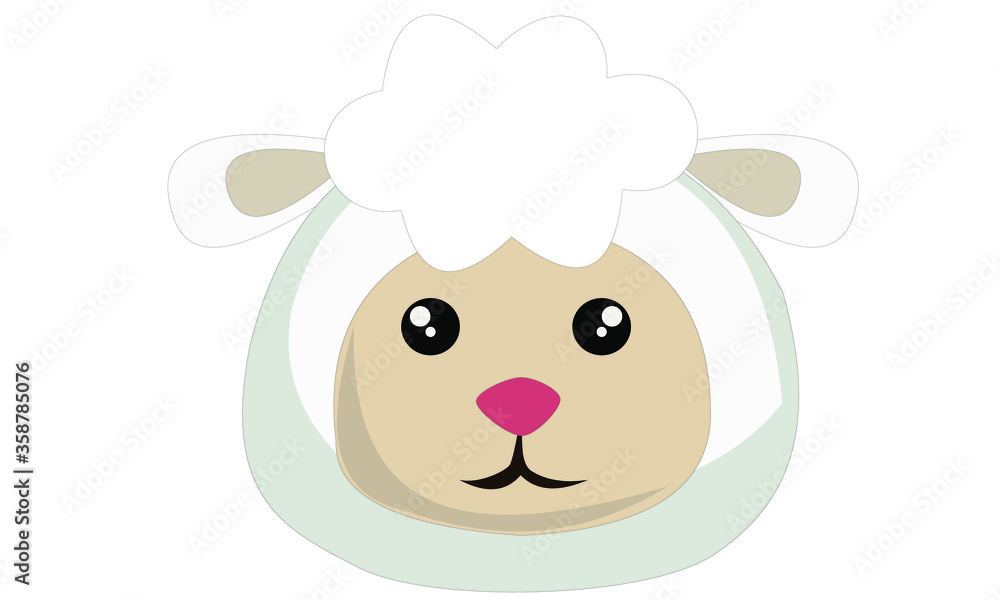 flashcard sheep head cartoon character flashcard sheep head cartoon character