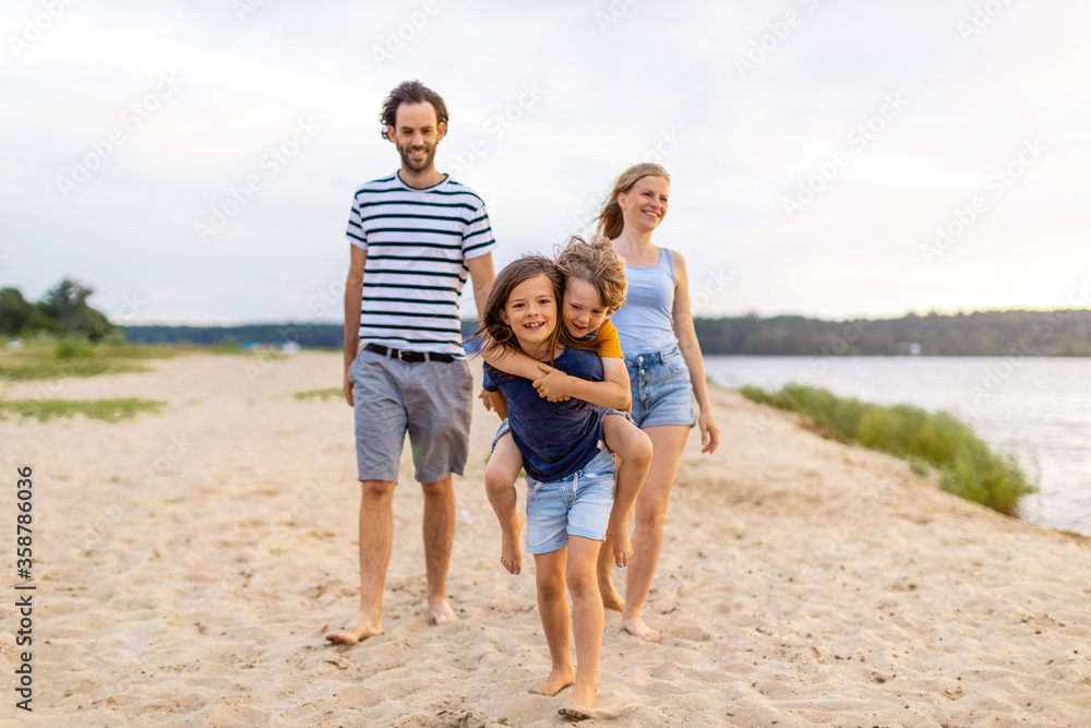 Young family enjoying time at the beach
Young family enjoying time at the beach