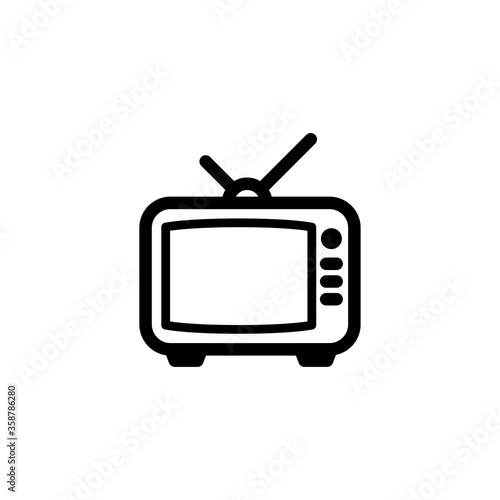 tv icon logo illustration design