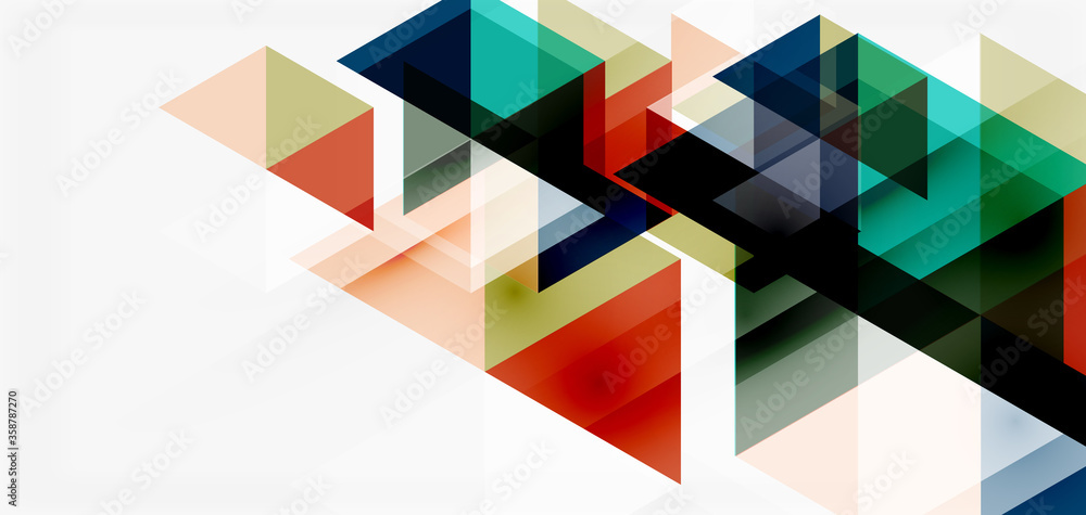 Geometric abstract background, mosaic triangle and hexagon shapes. Trendy abstract layout template for business or technology presentation, internet poster or web brochure cover, wallpaper Geometric abstract background, mosaic triangle and hexagon shapes. Trendy abstract layout template for business or technology presentation, internet poster or web brochure cover, wallpaper
