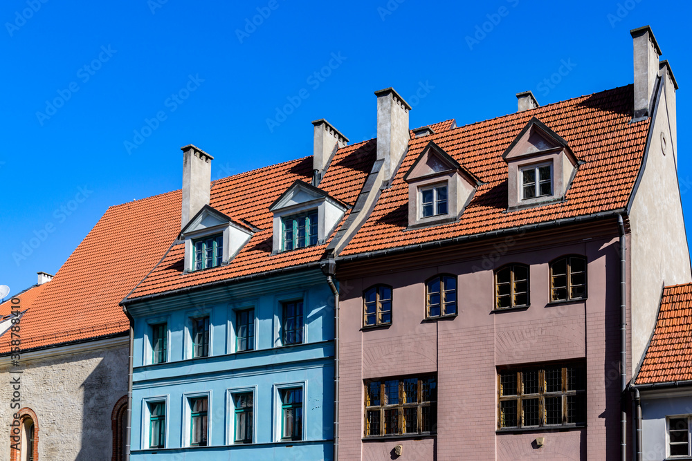 It's Architecture in the Old Town of Riga. Riga's historical centre is a UNESCO World Heritage Site