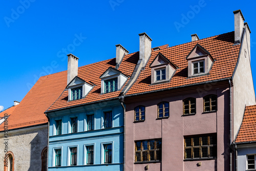 It's Architecture in the Old Town of Riga. Riga's historical centre is a UNESCO World Heritage Site