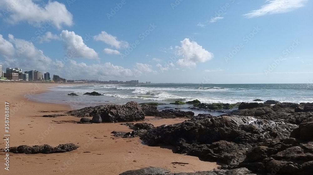 Beach, Brazil, Salvador, Jardim dos Namorados. Beach, Brazil, Salvador, Jardim dos Namorados.