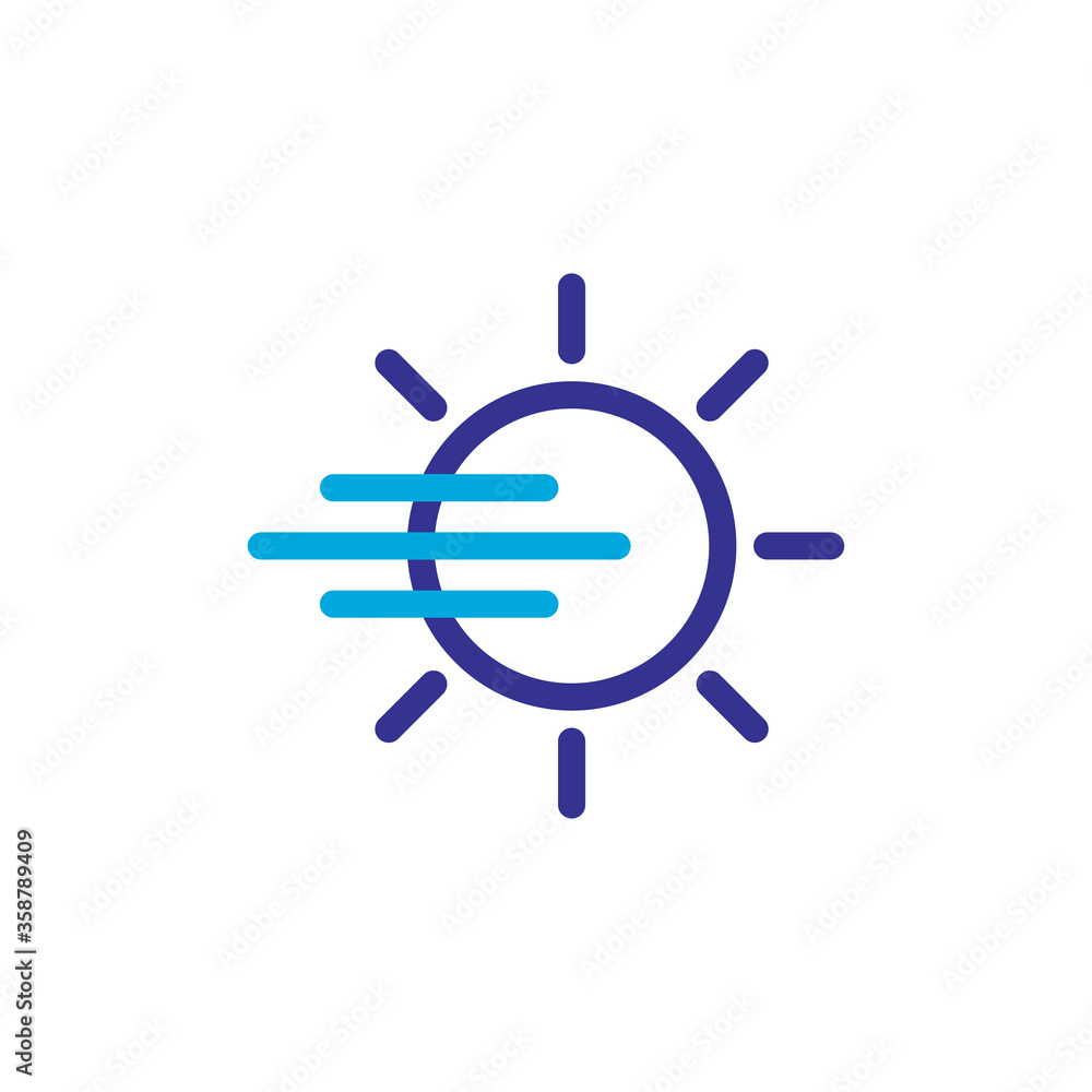 fog day icon logo illustration design fog day icon logo illustration design