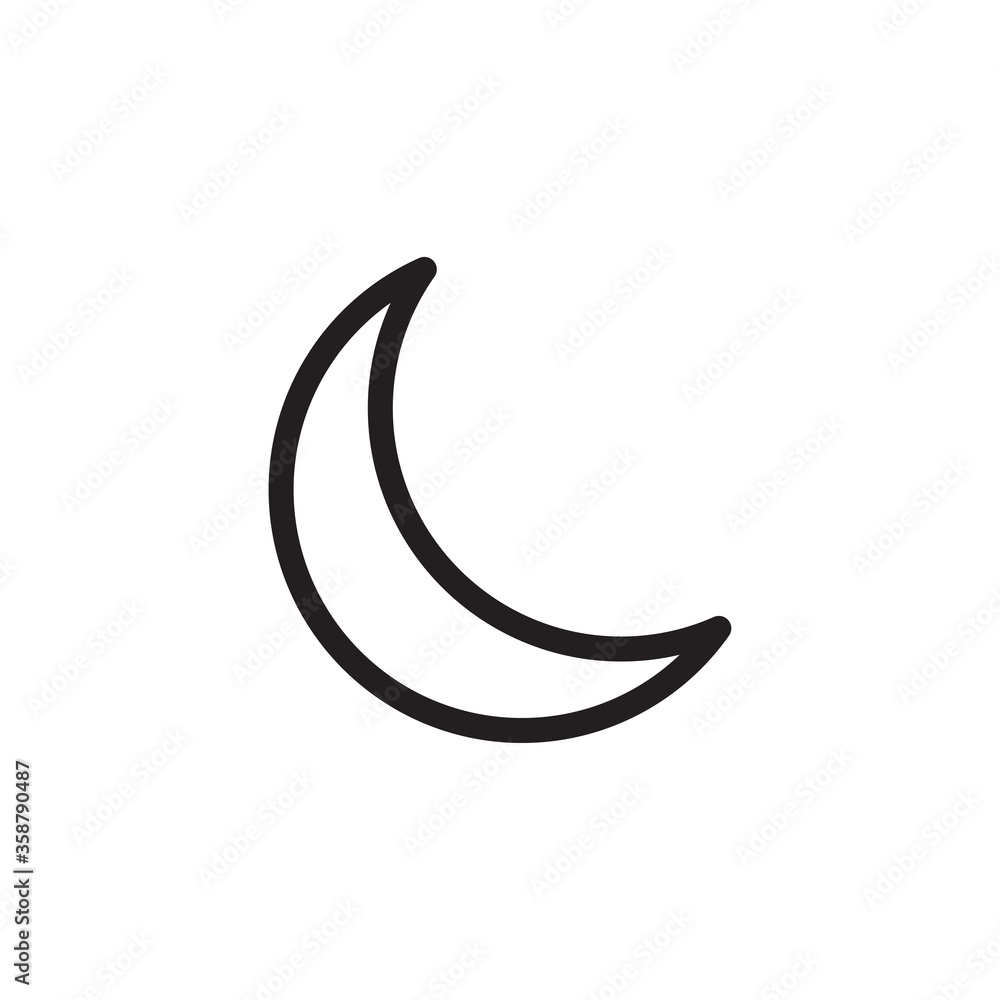 Obraz premium moon icon logo illustration design