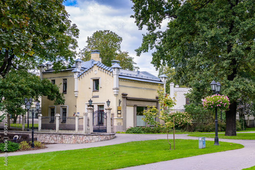 It's Kronvalda park in Riga, Latvia. Park is named after the Latvian linguist Atis Kronvald
