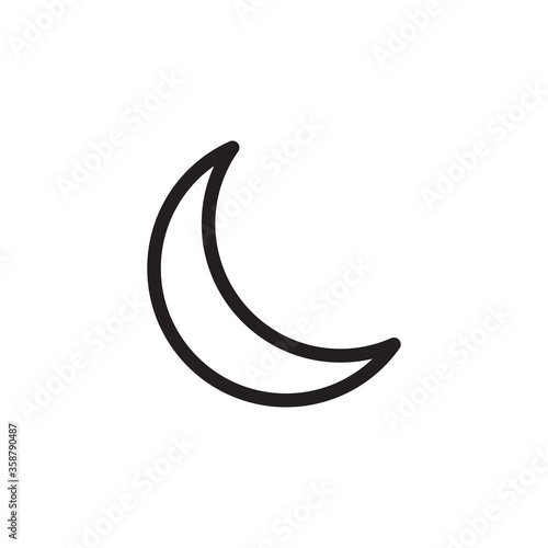moon icon logo illustration design