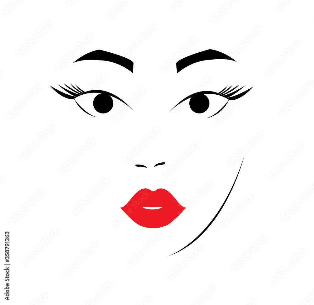 vector illustration of a woman face vector illustration of a woman face