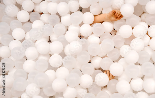 A lot of white balloons for background use with child without face
