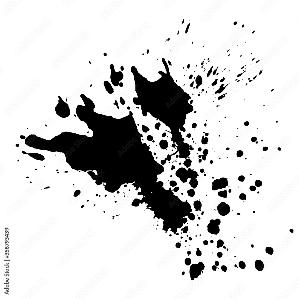 Black ink blots Black ink blots