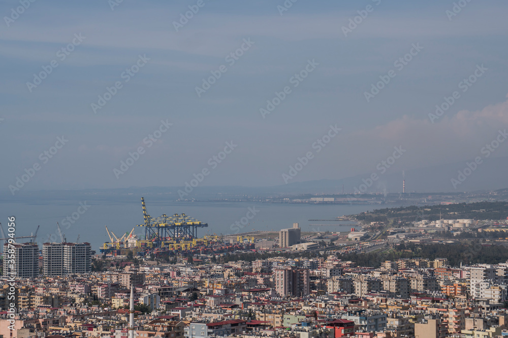 The city of İskenderun view in Hatay / Turkey - april 25,2019